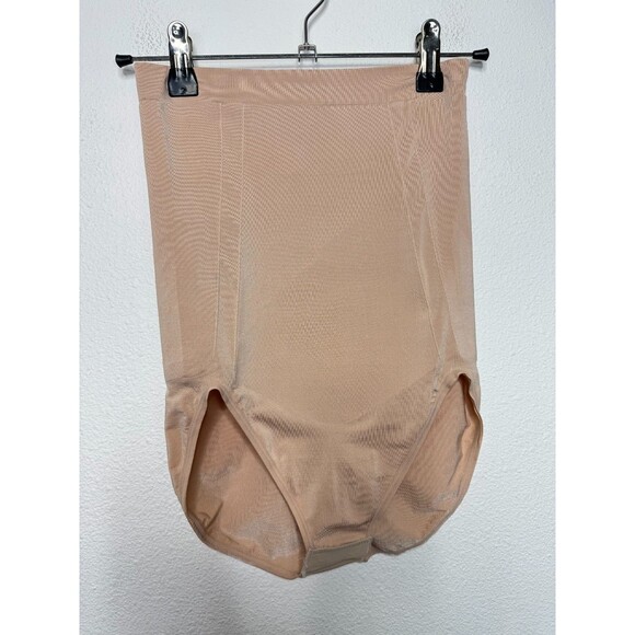 Spanx Medium Oncore Sculpting High Waisted Brief Soft Nude Body Shaper Slimming - Picture 4 of 13